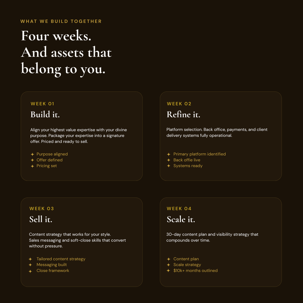 Pivot2Purpose™ — 4-Week Career Alignment & Monetization Cohort